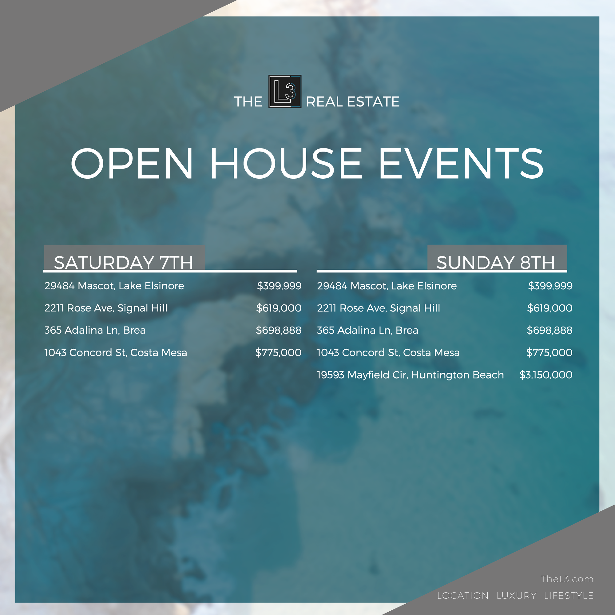 The L3 Real Estate Open House Events